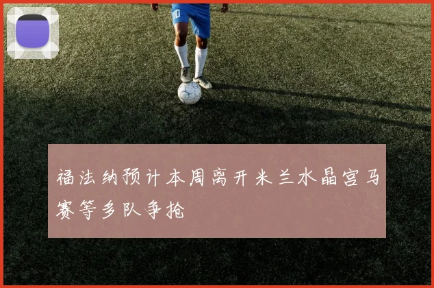 福法纳预计本周离开米兰水晶宫马赛等多队争抢